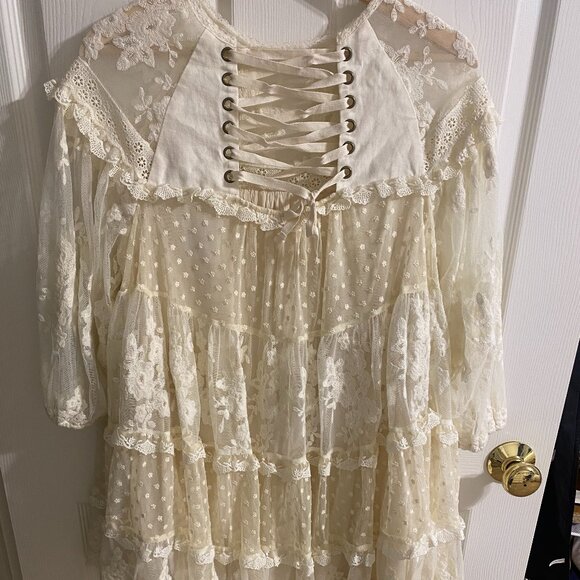 Free People SPELL & THE GYPSY Dawn Lace Mini Playdress - Picture 10 of 16